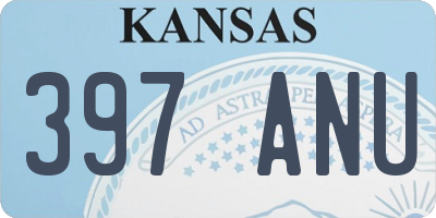 KS license plate 397ANU