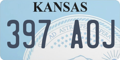 KS license plate 397AOJ
