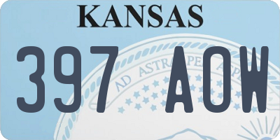 KS license plate 397AOW