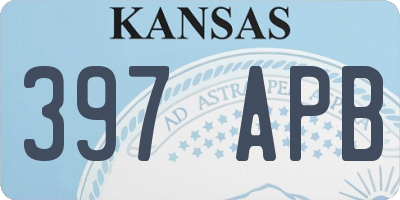 KS license plate 397APB