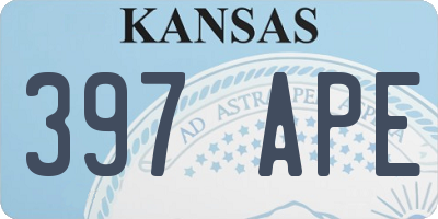 KS license plate 397APE
