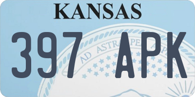 KS license plate 397APK