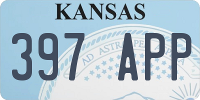 KS license plate 397APP
