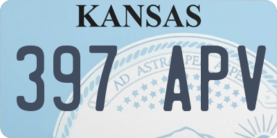 KS license plate 397APV
