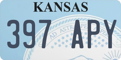 KS license plate 397APY