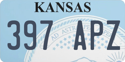 KS license plate 397APZ