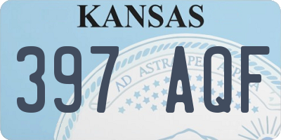 KS license plate 397AQF