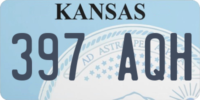 KS license plate 397AQH