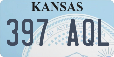 KS license plate 397AQL