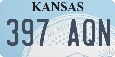 KS license plate 397AQN