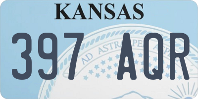 KS license plate 397AQR