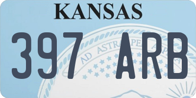KS license plate 397ARB