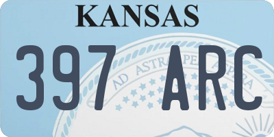 KS license plate 397ARC