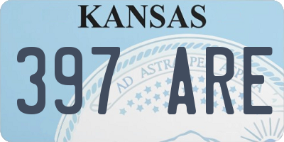 KS license plate 397ARE