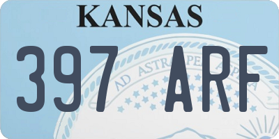KS license plate 397ARF