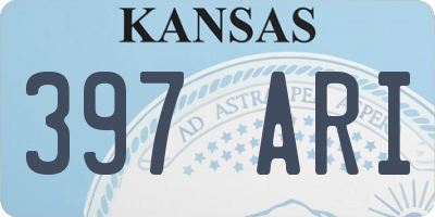 KS license plate 397ARI
