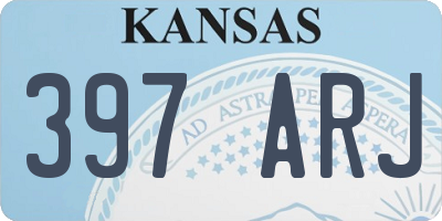 KS license plate 397ARJ