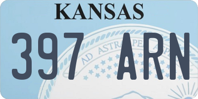 KS license plate 397ARN