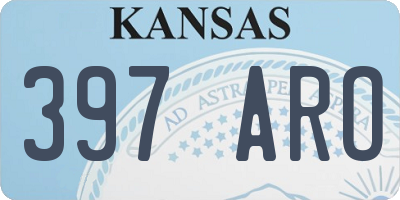 KS license plate 397ARO