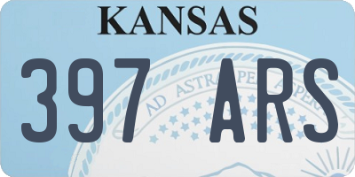 KS license plate 397ARS