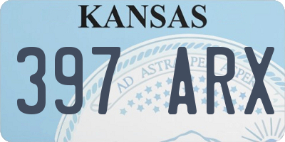 KS license plate 397ARX