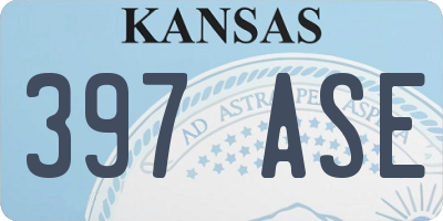 KS license plate 397ASE