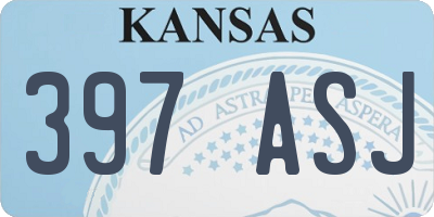 KS license plate 397ASJ