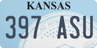 KS license plate 397ASU