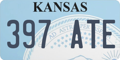 KS license plate 397ATE