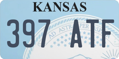 KS license plate 397ATF
