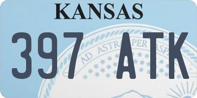 KS license plate 397ATK