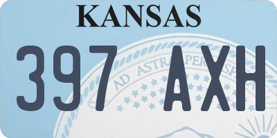 KS license plate 397AXH