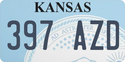 KS license plate 397AZD