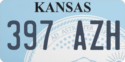 KS license plate 397AZH
