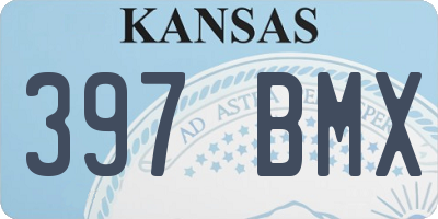 KS license plate 397BMX