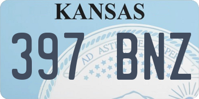 KS license plate 397BNZ