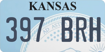 KS license plate 397BRH