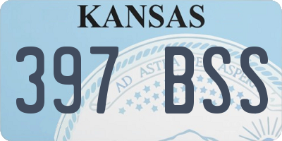 KS license plate 397BSS