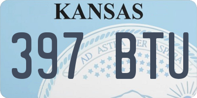 KS license plate 397BTU