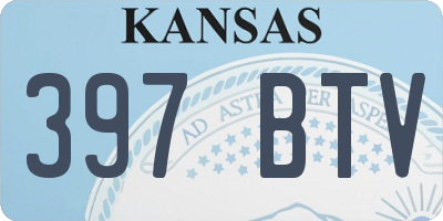 KS license plate 397BTV
