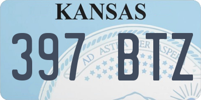 KS license plate 397BTZ