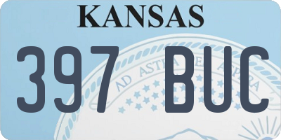 KS license plate 397BUC