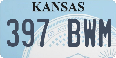 KS license plate 397BWM
