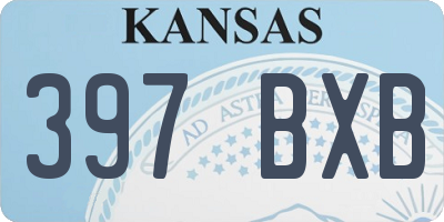 KS license plate 397BXB