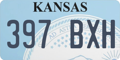 KS license plate 397BXH