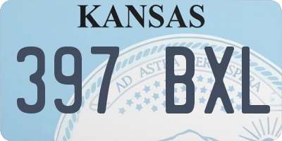KS license plate 397BXL