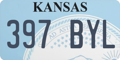 KS license plate 397BYL