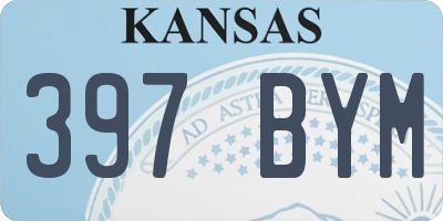 KS license plate 397BYM