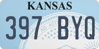 KS license plate 397BYQ