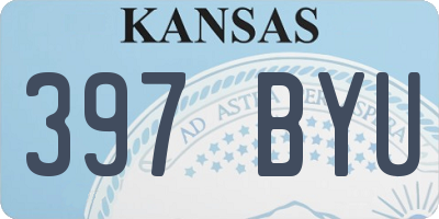 KS license plate 397BYU